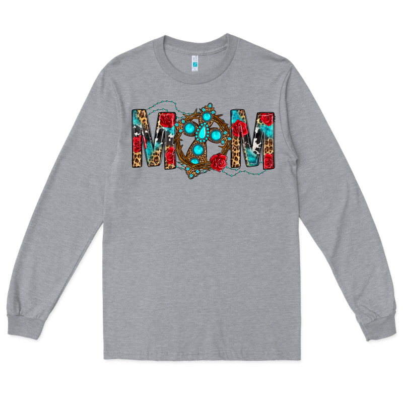 Western Mom With Cross Long Sleeve Tee by BundleAndBundleShop | Teevron