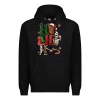 Black ho ho ho heifer cow gnomies Premium Hoodie - CowGirlArtShop