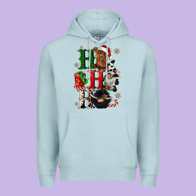 Ho Ho Ho Heifer Cow Gnomies Premium Hoodie Designed By Cowgirlartshop