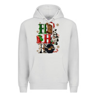 Dove Grey ho ho ho heifer cow gnomies Premium Hoodie - CowGirlArtShop
