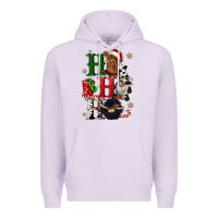 Lilac ho ho ho heifer cow gnomies Premium Hoodie - CowGirlArtShop