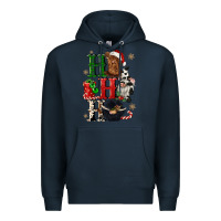 Navy ho ho ho heifer cow gnomies Premium Hoodie - CowGirlArtShop