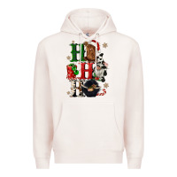 Pale Pink ho ho ho heifer cow gnomies Premium Hoodie - CowGirlArtShop