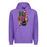Purple ho ho ho heifer cow gnomies Premium Hoodie - CowGirlArtShop