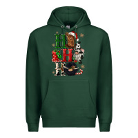 Sports Green ho ho ho heifer cow gnomies Premium Hoodie - CowGirlArtShop