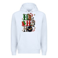 White ho ho ho heifer cow gnomies Premium Hoodie - CowGirlArtShop