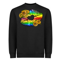 Black Lgbtq Pride Rainbow Lips Heavyweight Sweatshirt - BundleAndBundleShop