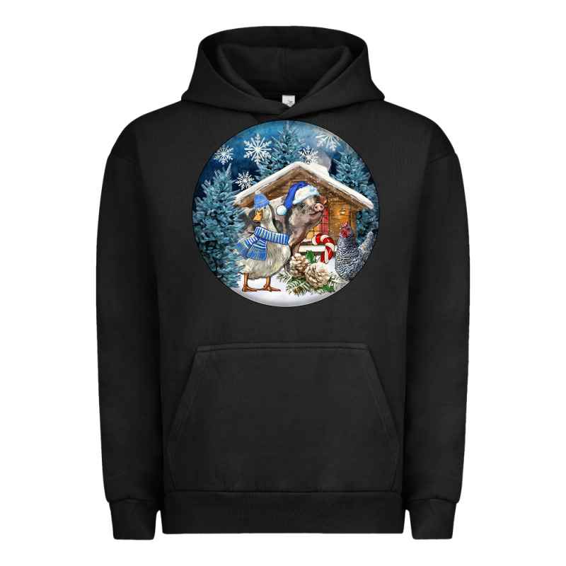 Winter Farm Animals Urban Hoodie by FaDigitalArtStudio | Teevron