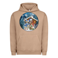 Pigment Burro Winter Farm Animals Urban Hoodie - FaDigitalArtStudio