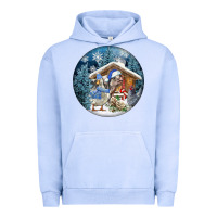 Pigment Grape Ice Winter Farm Animals Urban Hoodie - FaDigitalArtStudio
