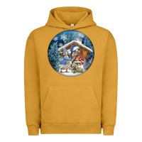 Pigment Peanut Butter Winter Farm Animals Urban Hoodie - FaDigitalArtStudio