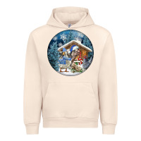 Sandshell Winter Farm Animals Urban Hoodie - FaDigitalArtStudio