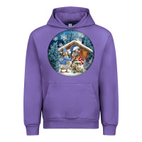 Tulip Winter Farm Animals Urban Hoodie - FaDigitalArtStudio
