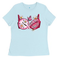 Baby Blue Hour Breast Cancer Bra Ladies Tee - Artiststas