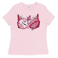 Bubblegum Pink Hour Breast Cancer Bra Ladies Tee - Artiststas