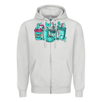 Dove Grey Ovarian Cancer coffee cups teal ribbon Zipper Hoodie - NancyCooperArtShop