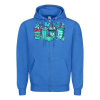 True Royal Ovarian Cancer coffee cups teal ribbon Zipper Hoodie - NancyCooperArtShop