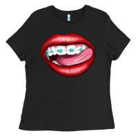 Lips Dental Braces Ladies Tee | Teevron