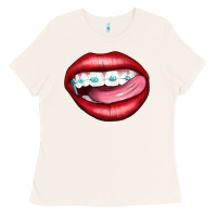 Bone Lips Dental Braces Ladies Tee - Artiststas