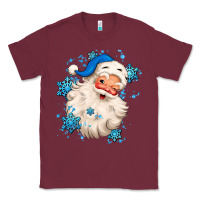 Burgundy winter christmas santa claus Classic Tee - MaliasSmallBusiness