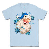Dusty Blue winter christmas santa claus Classic Tee - MaliasSmallBusiness