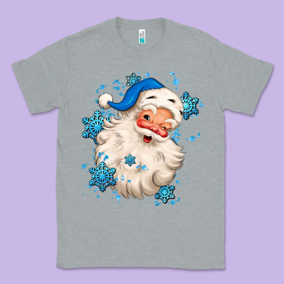 Winter Christmas Santa Claus Classic Tee Designed By Maliassmallbusiness
