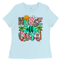 Baby Blue nurse off duty summer break Ladies Tee - RanaPortraitStore