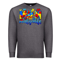 Charcoal Heather Mom Autism life Premium Sweatshirt - CowGirlArtShop