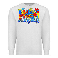 Oatmeal Heather Mom Autism life Premium Sweatshirt - CowGirlArtShop