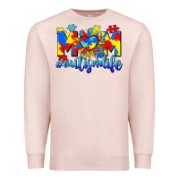 Pale Pink Mom Autism life Premium Sweatshirt - CowGirlArtShop