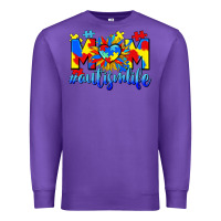 Purple Mom Autism life Premium Sweatshirt - CowGirlArtShop