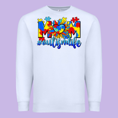 Mom Autism Life Premium Sweatshirt Designed By Cowgirlartshop