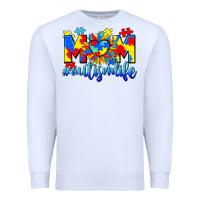 White Mom Autism life Premium Sweatshirt - CowGirlArtShop