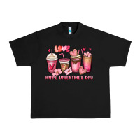 Black happy valentine's day coffee cups Urban Heavy Tee - MaliasSmallBusiness