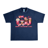 Happy Valentine's Day Coffee Cups Urban Heavy Tee | Teevron
