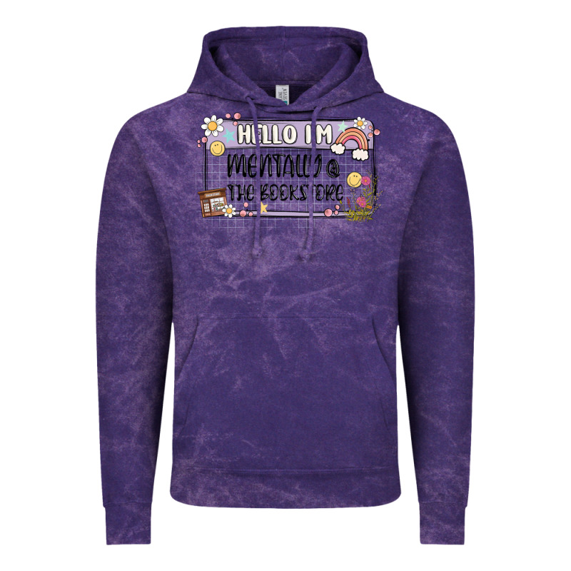 Hello Im Mentally At The Bookstore Vintage Hoodie by MaliasSmallBusiness | Teevron