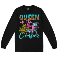 Black Queen Of The Camper Long Sleeve Tee - BundleAndBundleShop