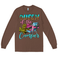 Chestnut Queen Of The Camper Long Sleeve Tee - BundleAndBundleShop
