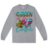 Heather Grey Queen Of The Camper Long Sleeve Tee - BundleAndBundleShop