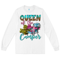 White Queen Of The Camper Long Sleeve Tee - BundleAndBundleShop