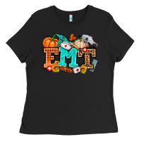 Black emt with fall Ladies Tee - AdoDesignShop