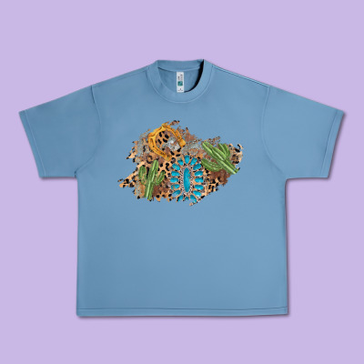 Horseshoe Leopard Gemstone Cactus Patch Urban Heavy Tee Designed By Adodesignshop