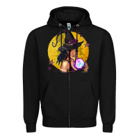 Black Black Witch Zipper Hoodie - texasbilliewilder