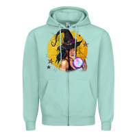 Seafoam Black Witch Zipper Hoodie - texasbilliewilder