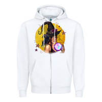 White Black Witch Zipper Hoodie - texasbilliewilder
