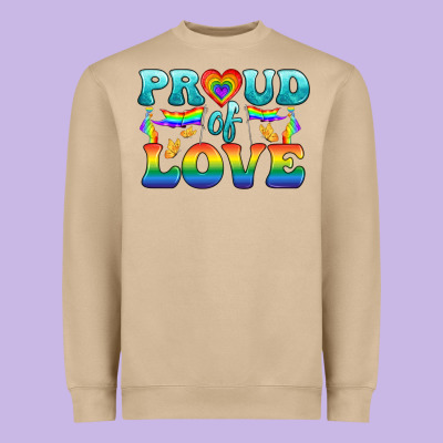 Lgbtq Proud Of Love Heavyweight Sweatshirt Designed By Bundleandbundleshop