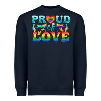 Navy Lgbtq Proud Of Love Heavyweight Sweatshirt - BundleAndBundleShop