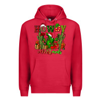 Cardinal howdy christmas with cactusses Premium Hoodie - CowGirlArtShop