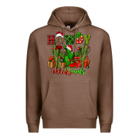 Chestnut howdy christmas with cactusses Premium Hoodie - CowGirlArtShop
