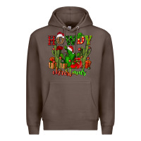 Coffee howdy christmas with cactusses Premium Hoodie - CowGirlArtShop